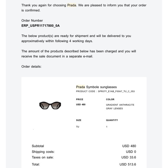 Prada Symbole sunglasses - Picture 6 of 6